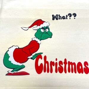 Grinch Stealing Christmas Youth Size Large Graphic Tee